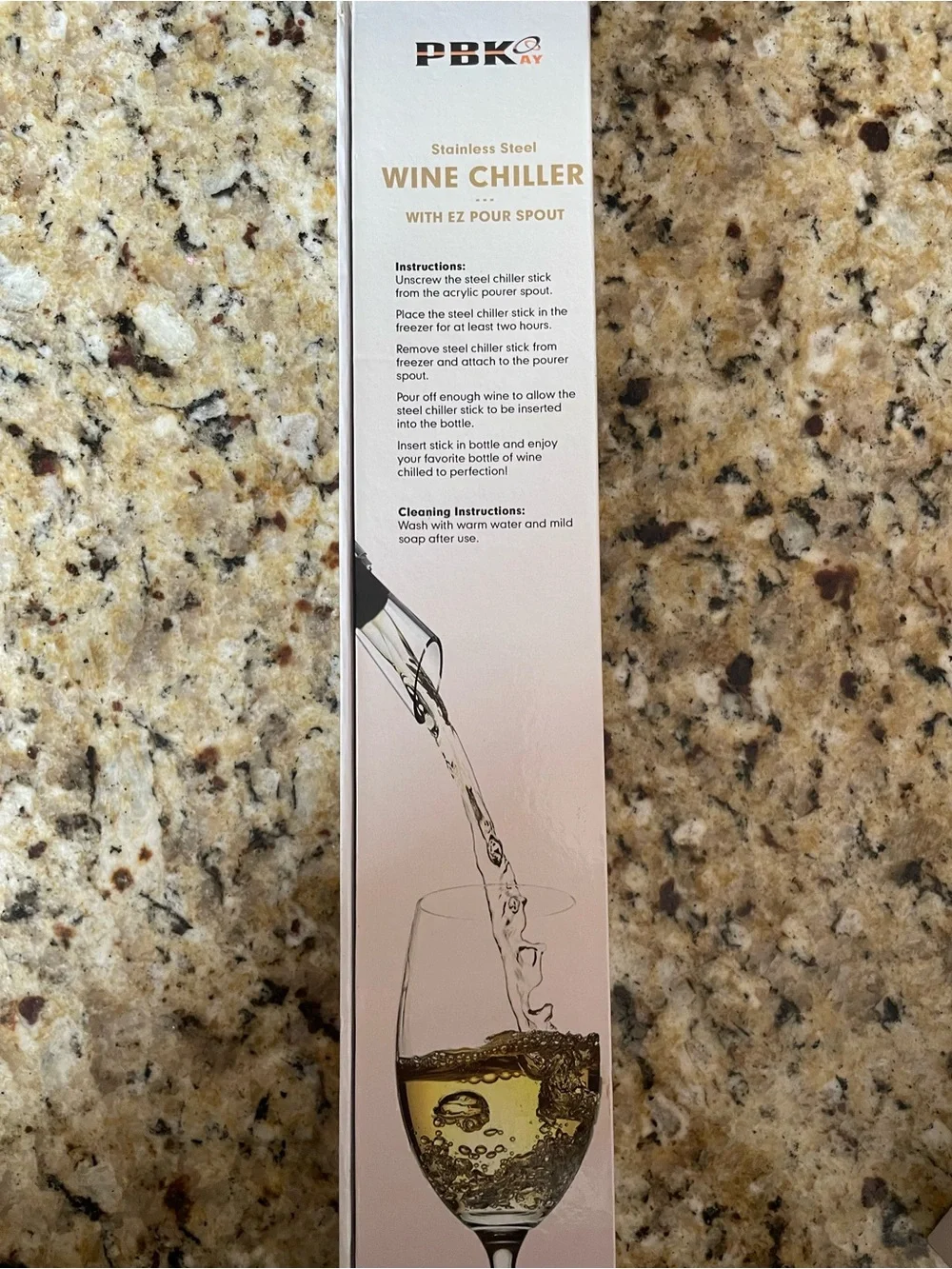 Stainless Steel Wine Chiller with Pour Spout - Silver